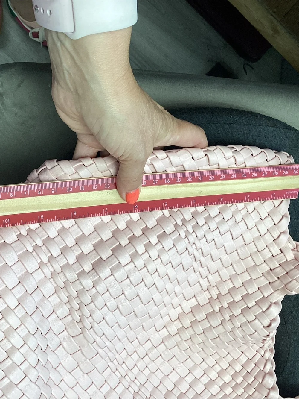 Handwoven Pink Tote Bag - Unbranded